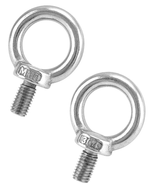 Two 10 Pack Stainless Steel M10 Shoulder Lifting Ring Eye Bolts With Male Thread For Machinery Heavy Duty Ring Shoulder Eye Bolts Rust Resistant 304 Stainless Steel 18mm Length Easy Attach For Lifting And Rigging