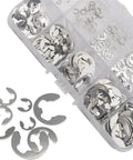 Ultra Handy E Clips Kit 200 Stainless Steel External Retaining Rings In 10 Sizes From 1.5 To 10 Mm Rust Resistant Circlip Snap Washers
