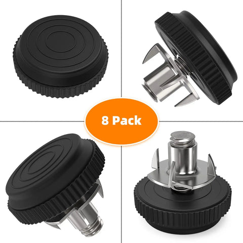 8 Pack 5/16-18 Stainless Steel Adjustable Threaded Furniture Leg Leveling Feet With Screw-In Glide Levelers And T Nut Kit