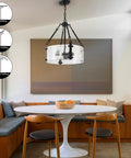 Dope Mid Century Modern Sputnik Ceiling Light Fixture Chandelier Industrial Semi Flush Mount Pendant Lighting in dining room