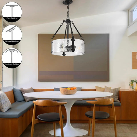 Dope Mid Century Modern Sputnik Ceiling Light Fixture Chandelier Industrial Semi Flush Mount Pendant Lighting in dining room