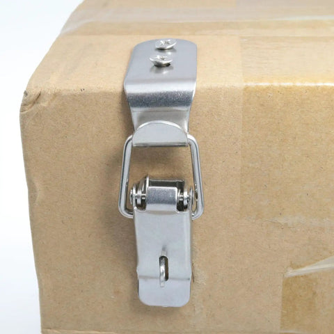 90 Degree Stainless Steel Latch Kit For Toolbox And Cabinet Doors Hasps Heavy Duty 100kg Load Keyhole Lock on box