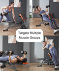 Heavy Duty 890Lbs Weight Bench With Over 100 Exercise Variations being used for strength training exercises.