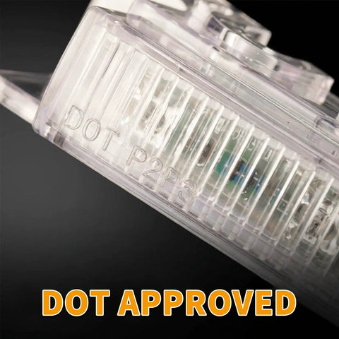Close-up of DOT approved LED Roof Cab Marker Lights Kit 5 Pcs For Volvo VNL VNM Trucks, showing clear lens detail.