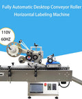Hustle Ready High Speed Automatic Bottle Labeler With Intelligent Touchscreen Control 110V Desktop Conveyor System For Smooth Round Containers Quick Grind Setup on display.