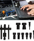 Beast Tough Bearing Removal Kit with 10 Collet Pullers for Motorcycle and Wheel Bearings, durable carbon steel build displayed.