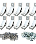 Heavy Duty 2020 Aluminum Extrusion Corner Brackets And 20 Series Extrusion Connectors Kit with 10 sets, screws, T-nuts