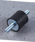 5 Pack Rubber Isolator Mounts For Vibration Dampening And Noise Reduction, Silent Blocks For Air Compressors, Engines, Fitness Equipment, Heavy Duty Vibration Dampers, Easy Install, black rubber mount with threaded bolt
