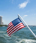 12x18 Inches Embroidered American Boat Flag Double Sided For Outdoors Nylon Flag With Brass Grommets And Four Stitching Rows