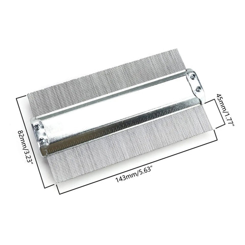 No Sweat Professional Metal Contour Gauge 6-inch with steel pins for tracing shapes in woodworking and flooring.