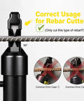 Correct usage demonstration for Heavy Duty 8 Ton Hydraulic Rebar Cutter For 5/8 Inch Steel Bar with rebar alignment