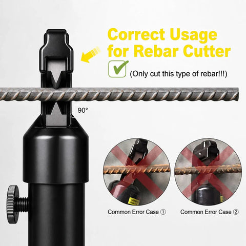 Correct usage demonstration for Heavy Duty 8 Ton Hydraulic Rebar Cutter For 5/8 Inch Steel Bar with rebar alignment