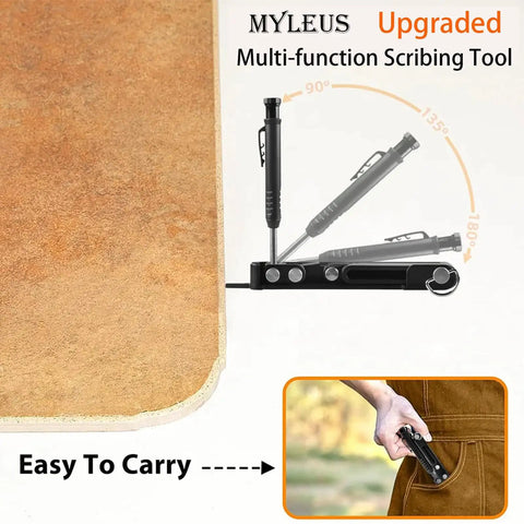 Heavy Duty Aluminum Scribing Tool With Upgraded Lock Mechanism for precise layout marking and easy to carry design.