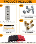 4 Gauge Wire Butt Connectors Kit For Mechanical Splices, Heavy Duty 6 Pcs 4 AWG screw type connectors with screws and heat shrink tubes