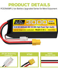 3S 11.1V 3000mAh 35C RC Battery With XT60 Plug And USB Charging Cable Delivers High Energy Density For Fast RC Cars And Trucks