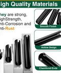 240 Piece Roll Pin Set With Metric Slotted Spring Pins In Sizes M1.5X6 Through M6X30, showing smooth finish and design.