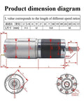 Diagram of Beefy Torque Planetary Gearbox for 775 DC Motor, showing dimensions and design details.