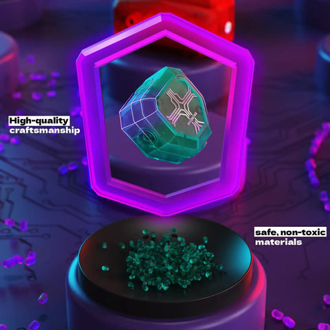Electric Circuit Kit For Kids With Over 380 Hands On Projects STEM Electronics Toy highlighted with purple hexagon and green detail