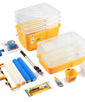 18 Inch Paint Roller Kit With Extension Pole Rocks Smooth Microfiber Covers For Hella Quick Wall Coverage includes roller frames, trays, and tools.
