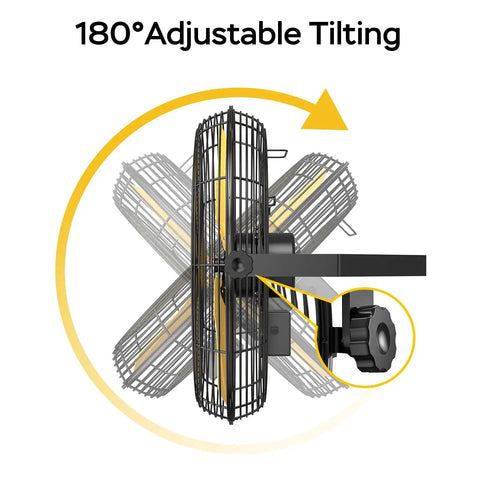 Heavy Duty Industrial Wall Mount Fan With High Velocity Airflow 9200 CFM 24 Inch Two Speed Metal Construction Ideal For Garage Barn