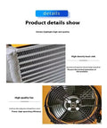 High density heat sink and fan of Beefy Hydraulic Air Cooler With 5800W Cooling Power, 100 Liters Per Minute Flow, DC 24V Air Cooled Radiator