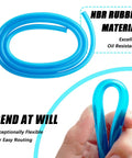 Heavy Duty Flexible Blue Motorcycle Fuel Line Hose 3.28 Feet With Kink Resistant Build And 4 Clamps For Smooth Fuel Flow Monitoring NBR rubber