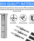 24 Pack Aluminum Arrow Inserts For Carbon Shafts .244 Inch / 6.20mm, showing durability and anti-corrosion features