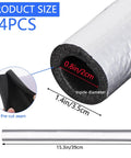 14 Pack Pipe Insulation Foam Tubes With Self Adhesive Aluminum Foil Wrap, 0.8 Inch Inner Diameter, 15.3 Inch Long