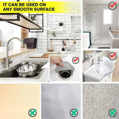 Two Pack Shower Drain Hair Catcher With Strong Suction Cups No Fuss Setup Straight Up Game Changer For Killing Clogs Quick Install Works Awesome On Tubs Kitchen Sinks Lightweight Grey Design on smooth surfaces