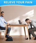 Foot Rest Under Desk With Two Adjustable Heights Ergonomic Foot Stool With Washable Cover For Back And Hip Pain Relief