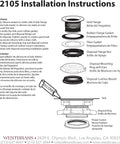 Diagram showing installation instructions for 3-1/2 Inch EZ Mount Brass Kitchen Sink Disposal Drain Flange And Stopper Matte Black.