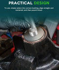 Using Aluminum Bearing Race And Seal Driver Kit 10 Piece with 9 Disc Sizes Bushing Installer on wheel bearing