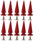 Badass Screw On Metal Spikes, Heavy Duty Leather Hardware, 10 copper tone craft studs with screws for clothing accents.