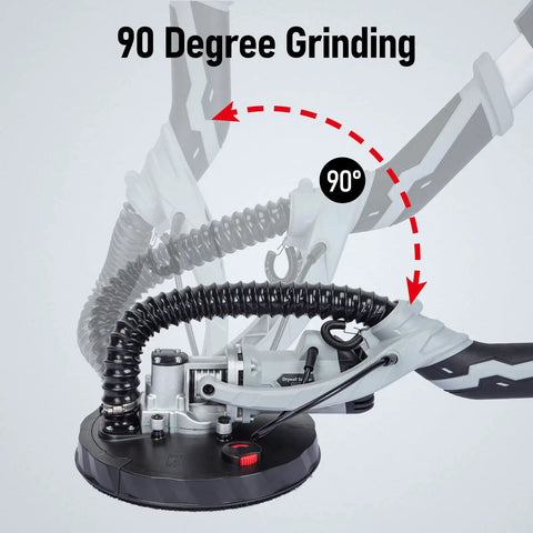 Powerful 710W Drywall Sander with 90 Degree Pivot Head for Texture Removal