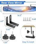 No Drilling Golf Cart Mirror Kit With 180 Degree Rotation Foldable HD Shatterproof Glass rear view mirror dimensions