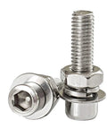 304 Stainless Steel M6 Hex Socket Head Cap Screws And Nuts Kit With Fifty Sets Of Matching Nuts And Cylindrical Bolts For Indoor And Outdoor Use Great For DIY Gear Projects Furniture Electronics And Mechanical Builds; stainless bolts and nuts