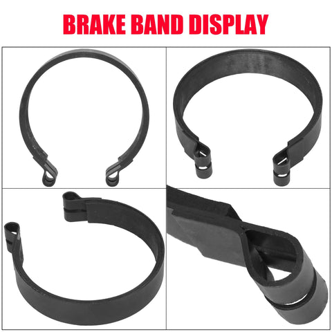 Rear 4 Inch Drum Brake Band And Steel Sprocket Hub Kit With Cable Pin For Predator 212cc And 196cc Go Karts