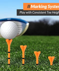 Pro 150 Pack Golf Tees Set With 130 Driver Tees And 20 Iron And Hybrid Tees Durable Reinforced Shaft on grass field
