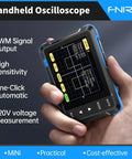 Handheld Oscilloscope With 2.8 Inch TFT Display, 200 KHz Bandwidth, shown with waveform on screen for quick troubleshooting