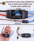 All In One Ready To Build RC Airplane Kit With A2212 KV1000 Motor 30A ESC details showing size and connector type