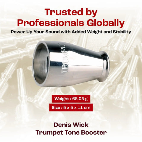 HeavyTop Trumpet Mouthpiece Booster Delivers Richer Tone, More Endurance, And Bigger, Bolder Volume For Live Shows, Stadium Gigs, And Onstage Rehearsals. silver trumpet mouthpiece booster, 5 x 5 x 11 cm, 66.05 g