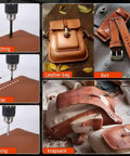 Heavy Duty Leather Hole Puncher For DIY Leather Crafting Hand Punching Machine With Manual Press Punch Tools for belts and bags