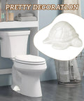Whimsical Sea Turtle Ceramic Toilet Bolt Caps For Standard Toilets White Finish Decorative Coastal Decor