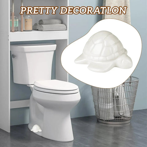Whimsical Sea Turtle Ceramic Toilet Bolt Caps For Standard Toilets White Finish Decorative Coastal Decor