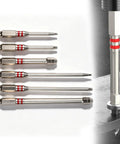 Six Piece Heavy Duty Magnetic Hex Shank Screwdriver Bits Set Featuring Pagoda Shaped Sockets with rounded tips.