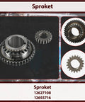 2.0L Turbo Timing Chain Kit With Intake And Exhaust VVT Cam Sprockets for GM Vehicles, close-up of sprockets