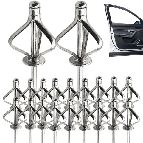 Aluminum Pop Rivets Kit With Assorted Universal Steel Mandrels For Blind Rivets shown with car door application