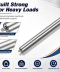 Two Pcs Conveyor Roller 20 Inch Long 1.5 Inch Diameter Galvanized Steel Heavy Duty Replacement For Industrial Conveyor Systems Built To Last Fits Most Roller Setups And Easy Install, stainless steel roller