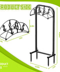 Freestanding Garden Hose Holder With 4 Spikes Heavy Duty Hose Reel Keeps 150 Ft Of Hose Neatly Stored Hose Hanger size dimensions