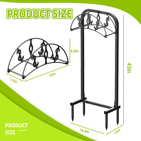 Freestanding Garden Hose Holder With 4 Spikes Heavy Duty Hose Reel Keeps 150 Ft Of Hose Neatly Stored Hose Hanger size dimensions
